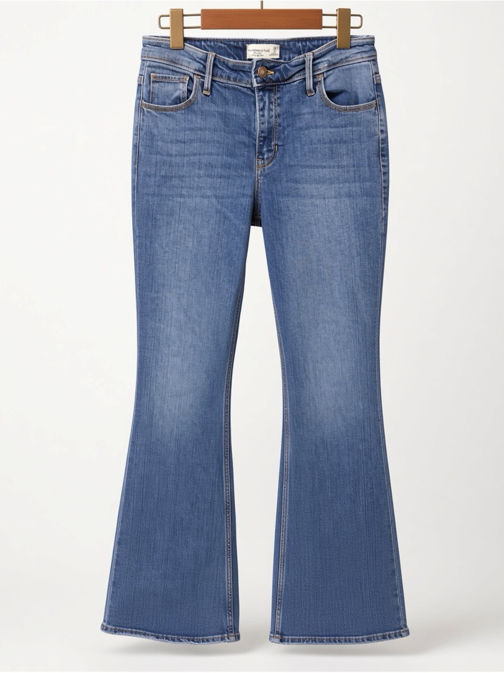 Abercrombie & Fitch The Flare Ultra High Rise 29 Medium Wash Wide Leg
